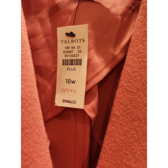 NWT! Talbots Pink Blazer Women's Size 18 W - Picture 3 of 6
